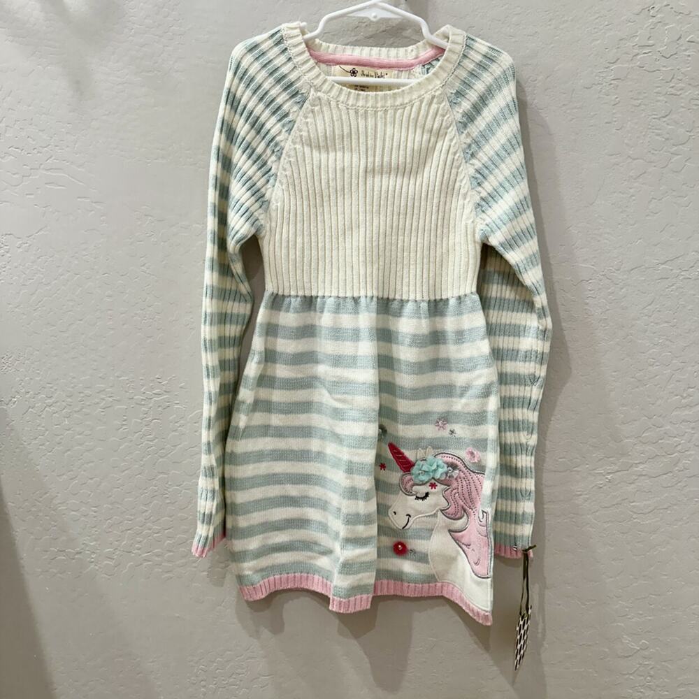 NWT Shrinking Violet Unicorn Appliqué Sweater Dress